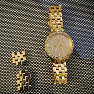 Gold plated DKNY watch